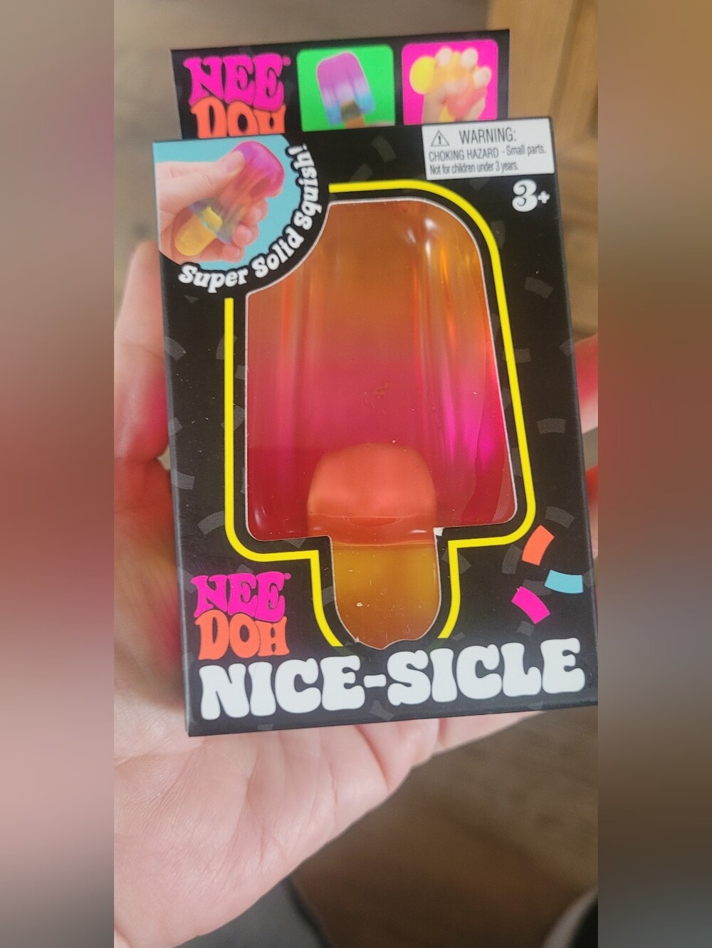 Nice-Sicle Super Solid Squish Toy - Pink & Orange